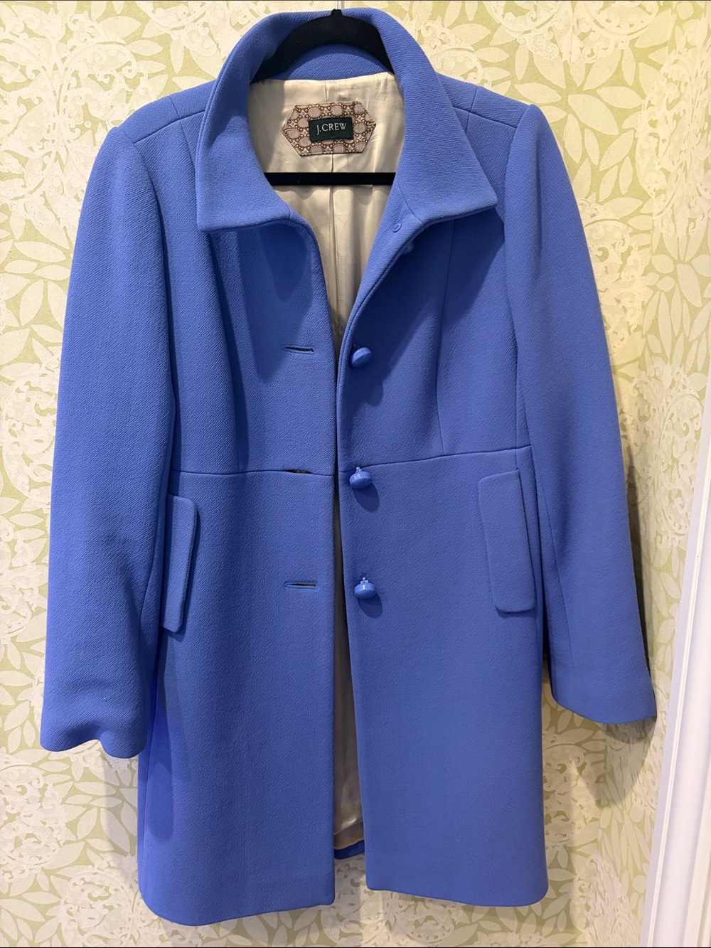 J. Crew Women's Double Cloth Periwinkle Carlisle Coat - 2009